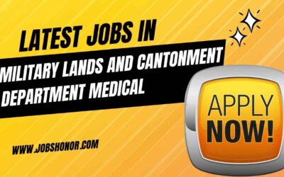 Military Lands and Cantonment Department Medical Jobs